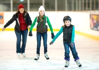 family skating