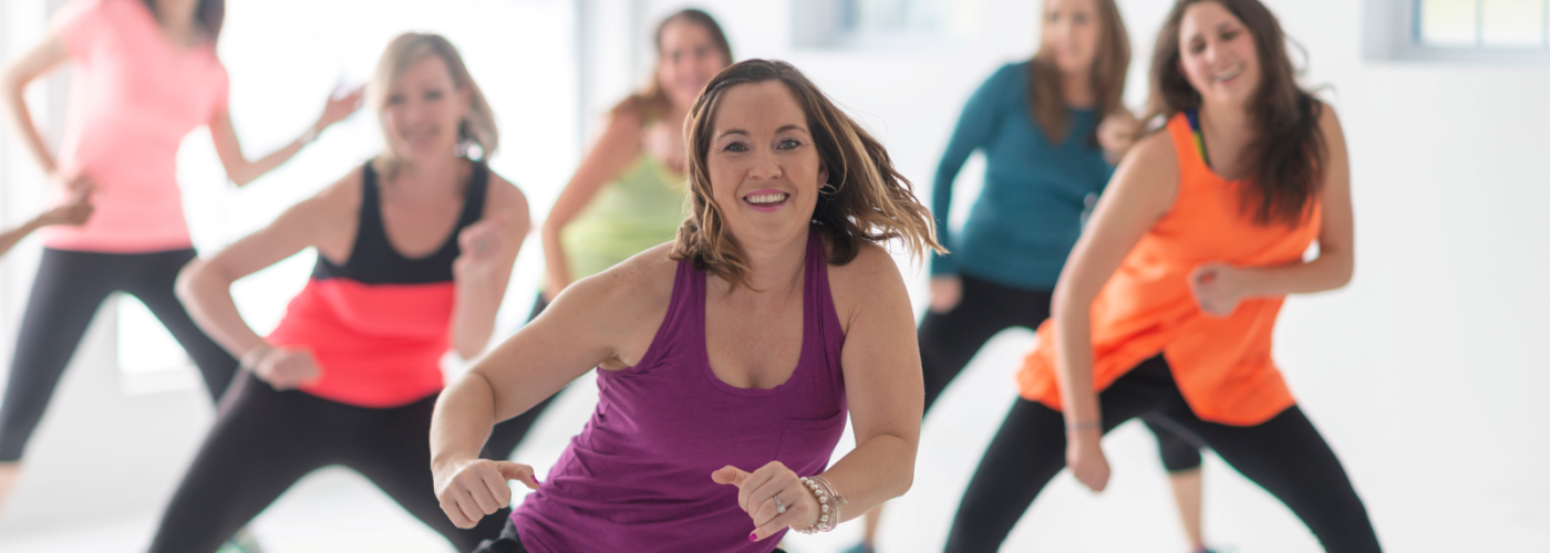 women enjoying fitness class