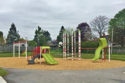 playground with trees in background