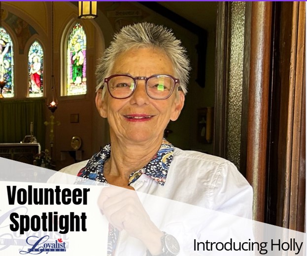 Woman with short hair inside a church