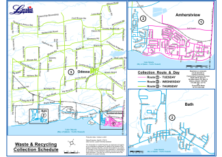 map of garbage and recycling schedule