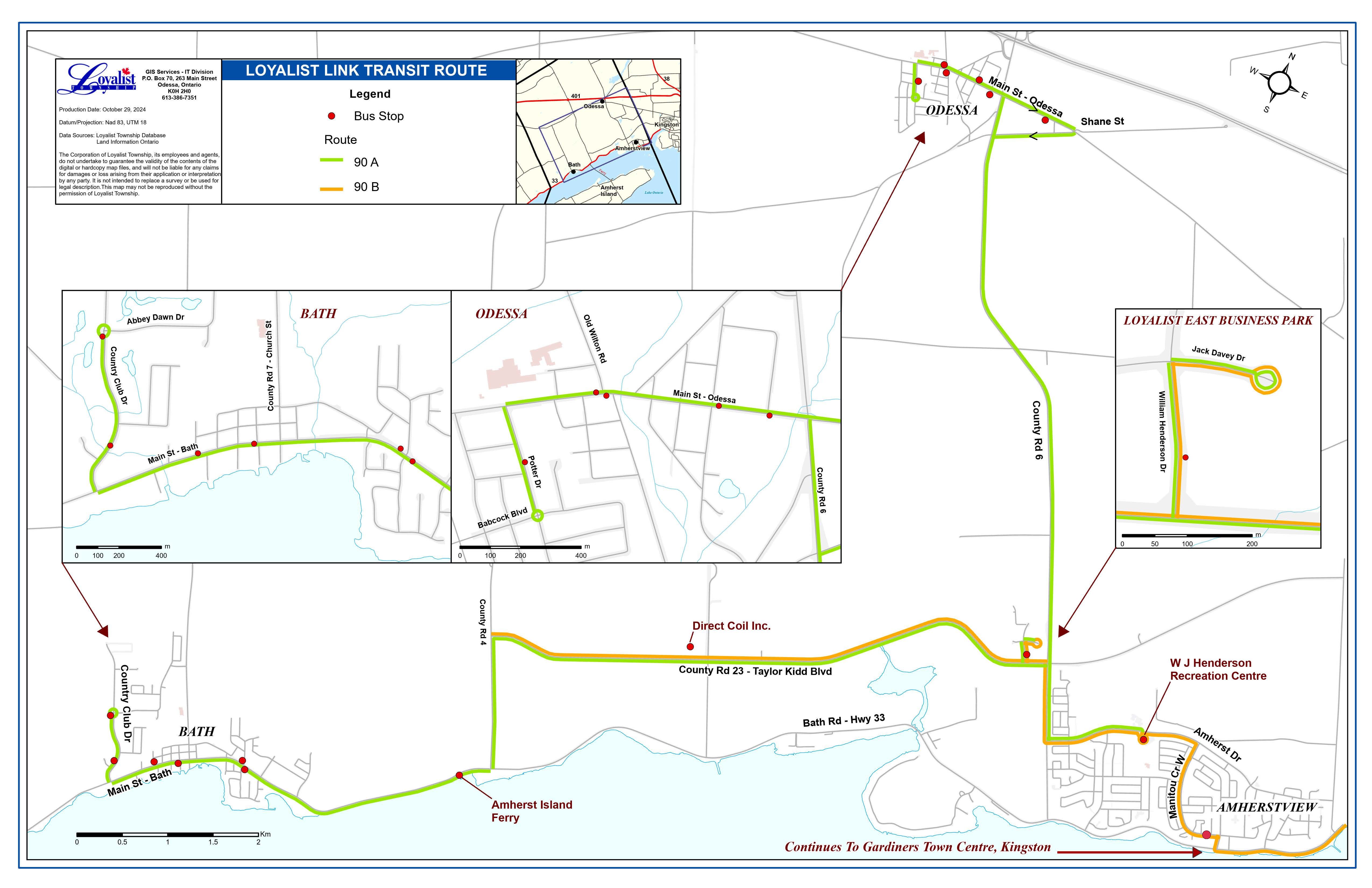 Loyalist Link Route Map