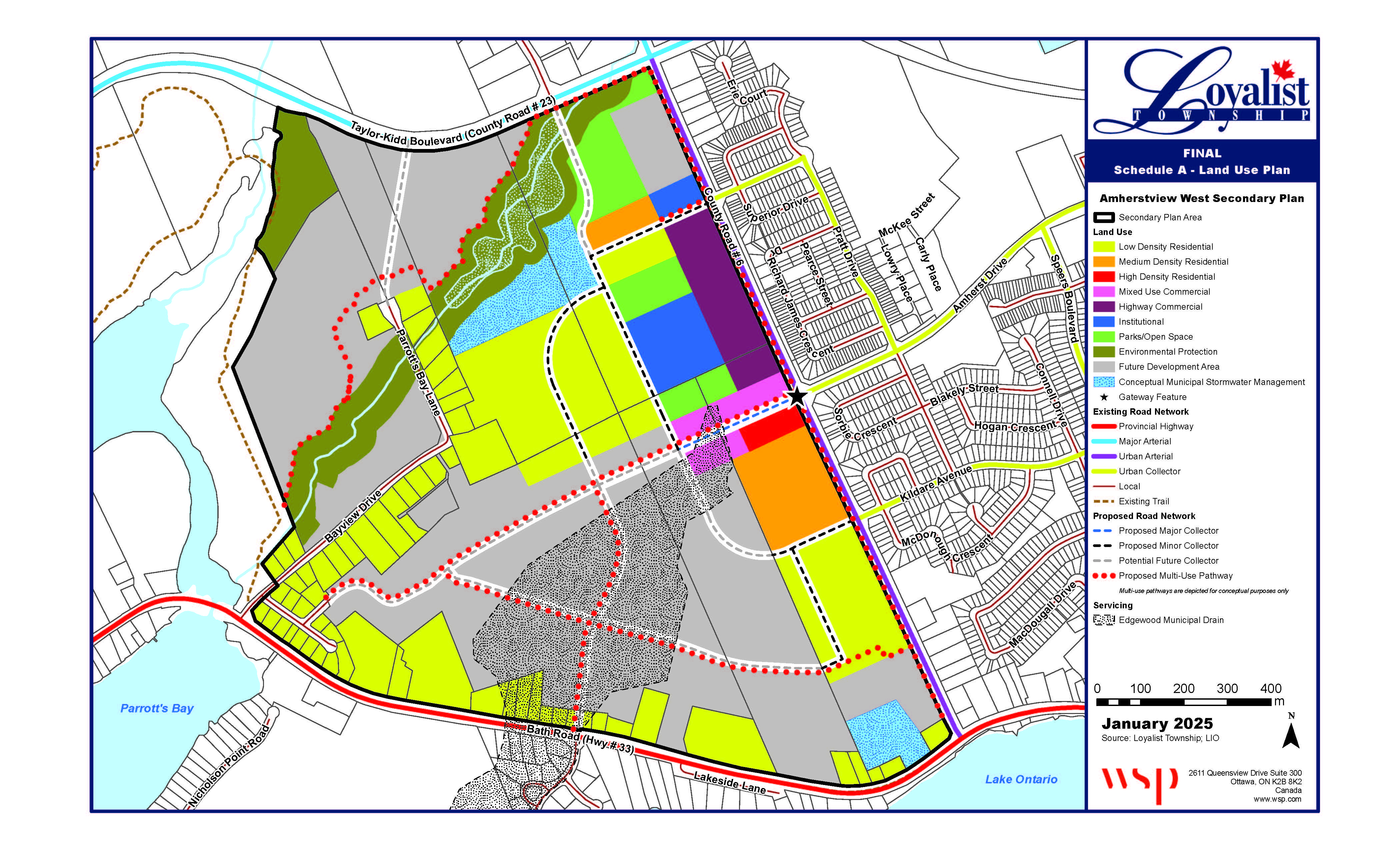 Final land use plan, Amherstview West Secondary Plan